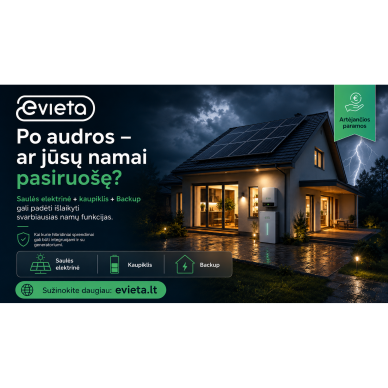Audra ir elektros dingimai: kodėl saulės elektrinė viena neužtikrina rezervinio maitinimo? Audra ir elektros dingimai: kodėl saulės elektrinė viena neužtikrina rezervinio maitinimo?