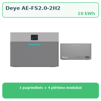 Deye AE-FS2.0-2H2 10 kWh All-in-One balkono kaupimo sistemos komplektas Deye AE-FS2.0-2H2 10 kWh All-in-One balkono kaupimo sistemos komplektas