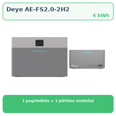 Deye AE-FS2.0-2H2 4 kWh All-in-One balkono kaupimo sistemos komplektas Deye AE-FS2.0-2H2 4 kWh All-in-One balkono kaupimo sistemos komplektas