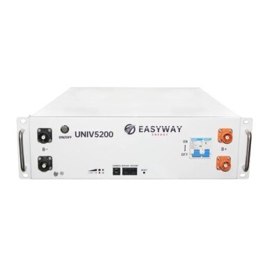 Easyway UNIV-5200(I) 5,22 kWh LiFePO4 energijos kaupiklis rack Easyway UNIV-5200(I) 5,22 kWh LiFePO4 energijos kaupiklis rack