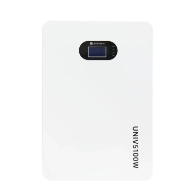 Easyway UNIV5100W 5,12 kWh LiFePO4 energijos kaupiklis sieninis Easyway UNIV5100W 5,12 kWh LiFePO4 energijos kaupiklis sieninis
