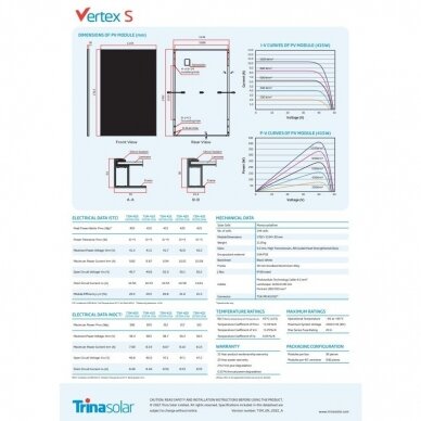 Saulės elektrinės modulis Trina Vertex S 410W Full Black 2